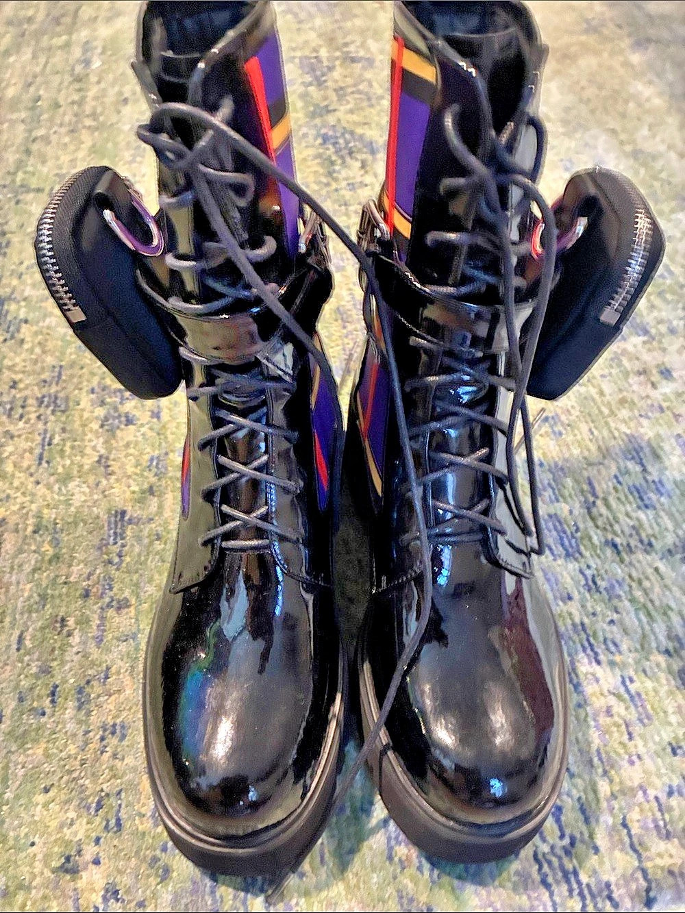 Buffalo Heritage Color Block Platform Rain Boots Like New